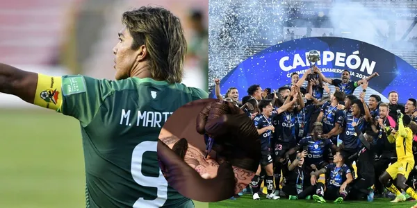 El goleador boliviano recibió una gran sorpresa al ver la imagen de un tatuaje dedicado a la grandeza del artillero.