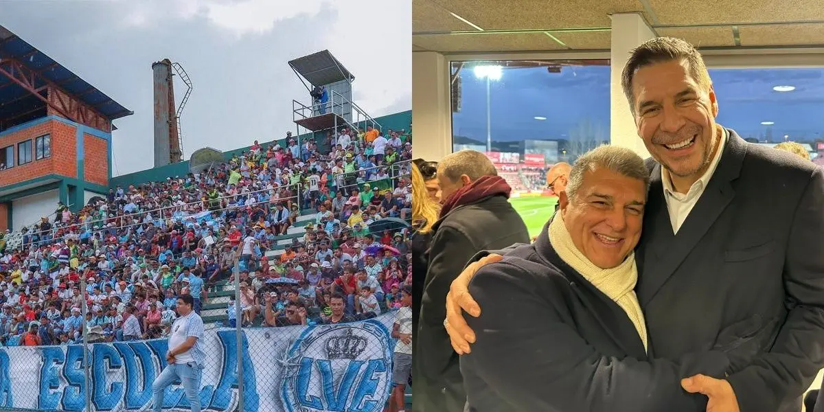 El dueño de la Academia se tomó una foto con Laporta por el título del Barcelona y no se hace cargo de su equipo.