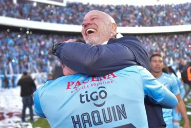 El flamante DT no pudo contener la emoción tras haber derrotado a Perú.