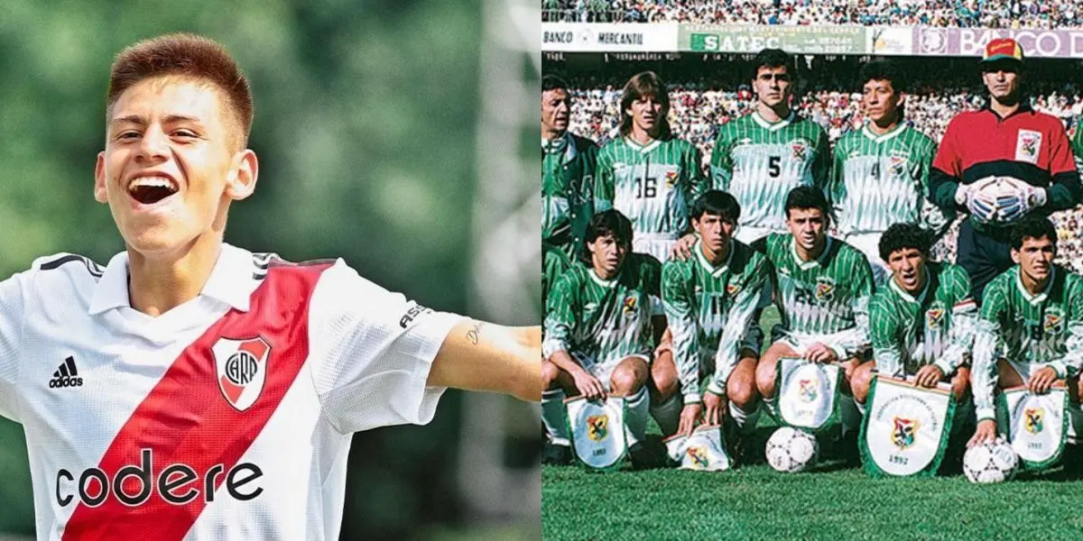 El juvenil de River que comparan con el ex jugador de Bolivia.