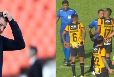 El Pampa trató de resolver algunas cuestiones en el partido pero algunas molestias le complican el partido y al plantel.