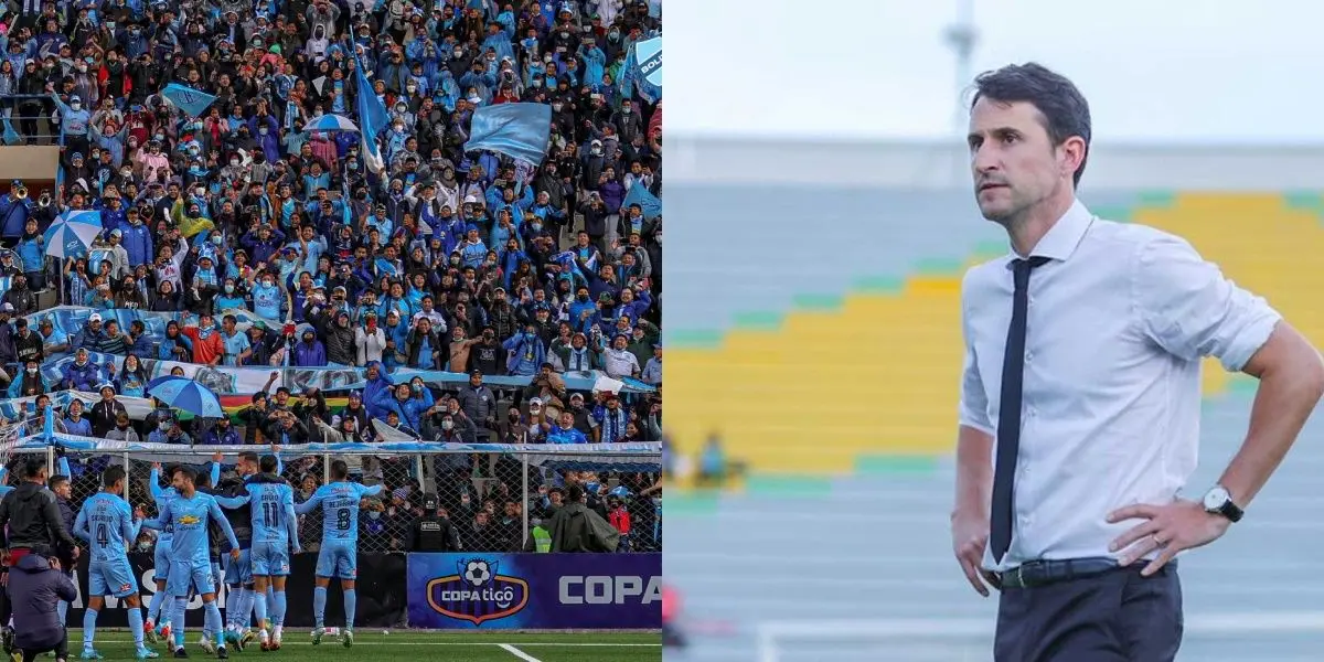 El pedido de los hinchas de Bolívar para que reemplacen al entrenador.
