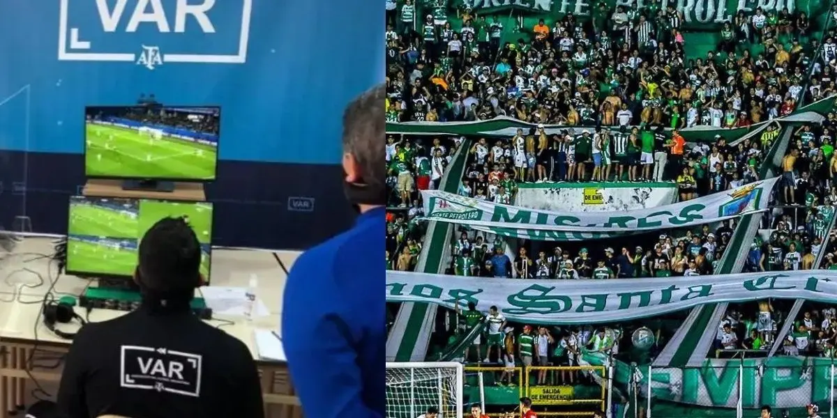 El VAR cobró a favor de Blooming y generó el enojo de la hinchada local.