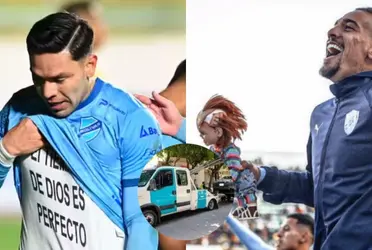 Las dos grandes figuras de La Academia salieron a festejar el triunfo sobre Paranaense fiel a sus estilos.