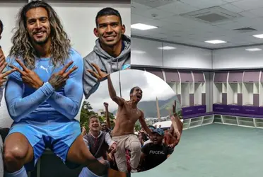 Luego de dejar afuera a los brasileños, jugadores y plantel técnico festejaron en la intimidad.