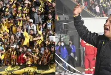 A los hinchas del Tigre no le gustó nada las palabras del presidente sobre la reacción de la hinchada en el partido ante Guabirá. -
