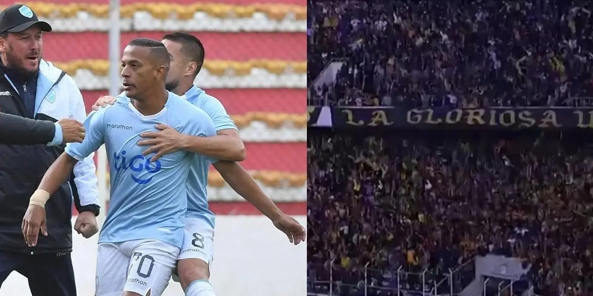 El autor de uno de los tantos de Aurora desafió a la hinchada del Tigre con un gesto particular. 