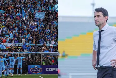 El pedido de los hinchas de Bolívar para que reemplacen al entrenador.  