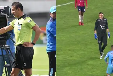 Le echaron a varios jugadores y el entrenador mostró su disconformidad con el arbitraje. 